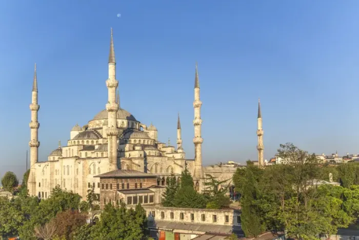 Framed Print : Asia, Turkey, Istanbul. The Sultan Ahmed Mosque (Turkish: Sultan Ahmet Camii) is a