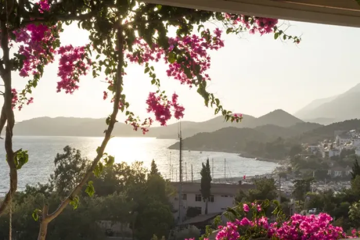Framed Print : Asia, Turkey, Kas. Sunset over Kas. Kas is a small fishing, diving, yachting and tourist town Framed Print : Asia, Turkey, Kas. Sunset over Kas. Kas is a small fishing, diving, yachting and tourist town
