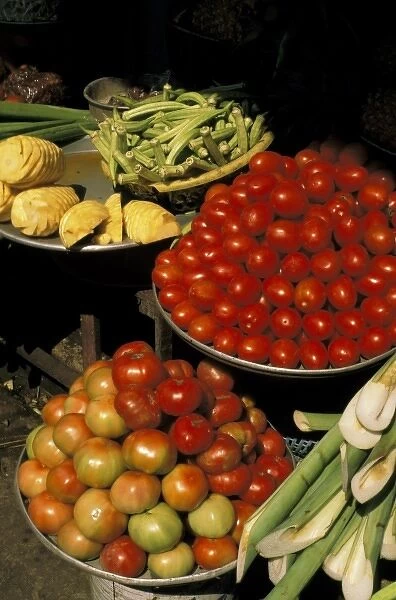 Asia, Vietnam, Saigon. Fruits and vegetable market