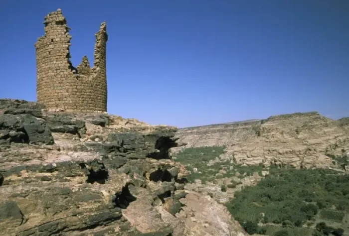 Framed Print : Asia, Yemen, Wadi Dhar. Watchtower ruins Framed Print : Asia, Yemen, Wadi Dhar. Watchtower ruins