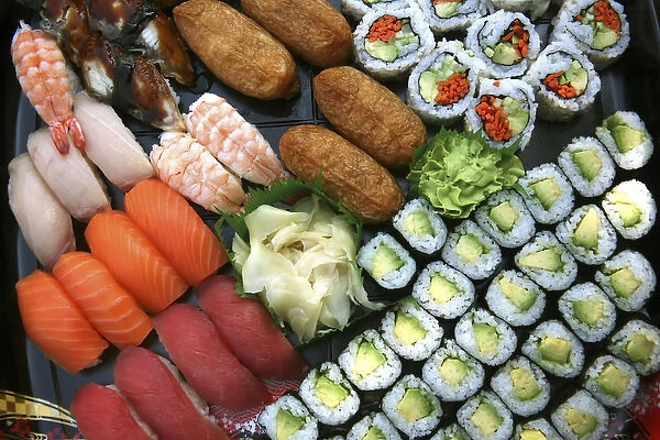 Assortment of Japanese sushi favorites