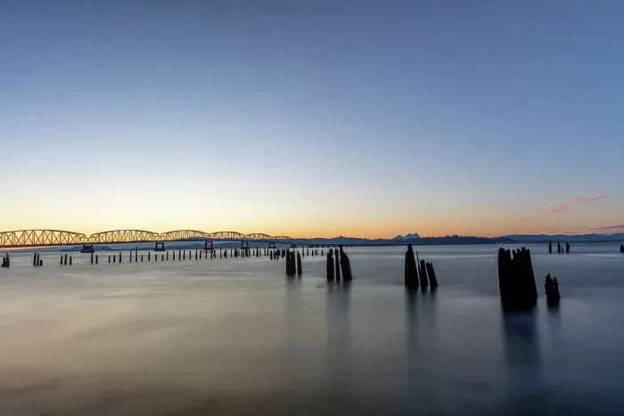 Framed Print : The Astoria Megler Bridge over the Columbia River in Washington State, USA