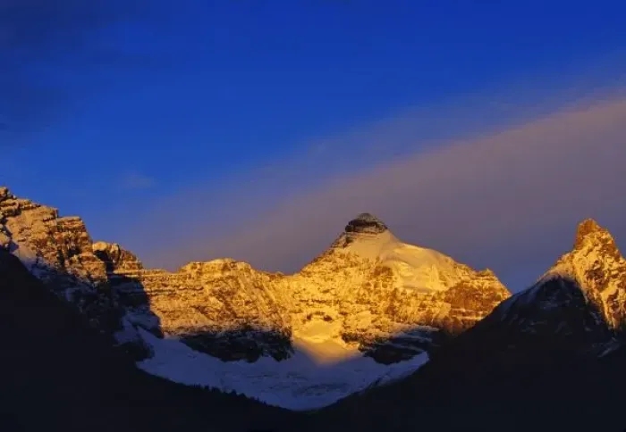 Framed Print : Athabasca & Hilda Peaks in the Canadian Rockies