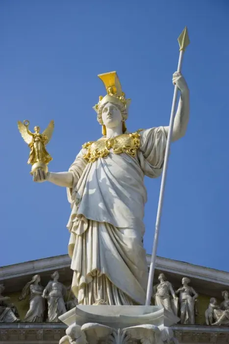 Framed Print : The Athena Fountain in front of the Austrian Parliament, Vienna, Austria