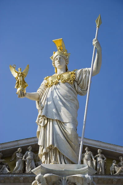 The Athena Fountain in front of the Austrian Parliament, Vienna, Austria