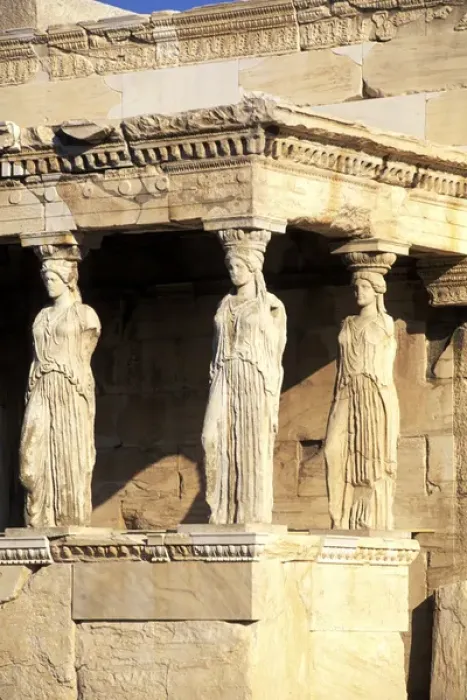Framed Print : 04. Athens Greece Close Up of Three Women at Parthenon Framed Print : 04. Athens Greece Close Up of Three Women at Parthenon