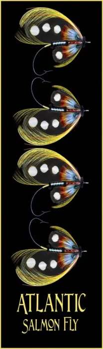 Framed Print : Atlantic Salmon Fly designs