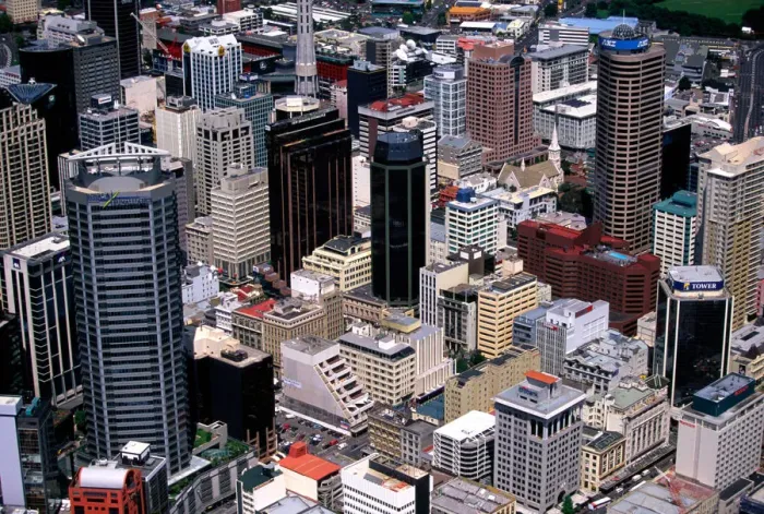 Framed Print : Auckland Central Business District - aerial