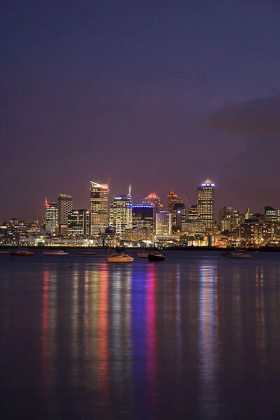 Auckland Central Business District and Waitemata Harbour, North Island, New Zealand