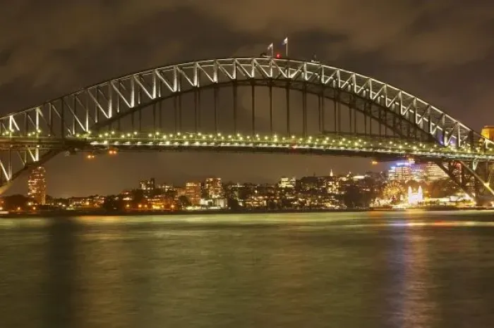 Framed Print : Australia, New South Wales, Sydney, Sydney Harbour Bridge at Night