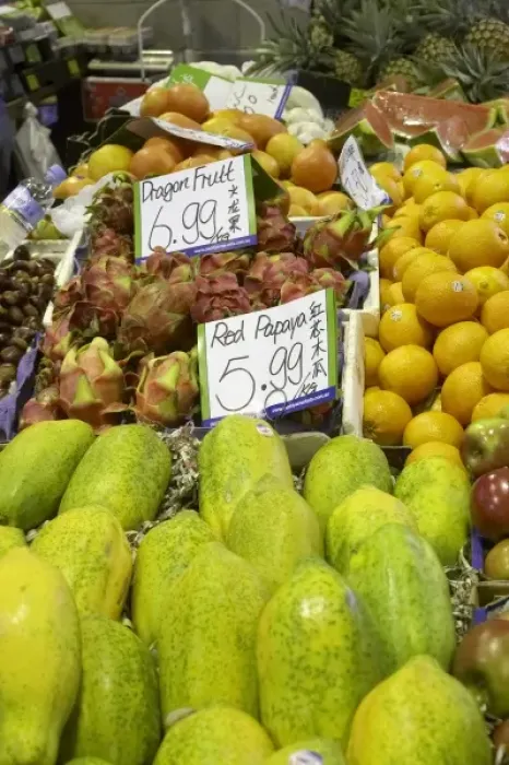 Framed Print : Australia, New South Wales, Sydney, Produce Stall, Paddys Market, Haymarket