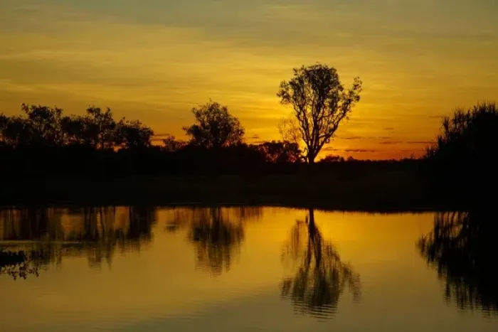 Framed Print : Australia. Sunset, Yellow Water Billabong, Kakadu National Park Framed Print : Australia. Sunset, Yellow Water Billabong, Kakadu National Park