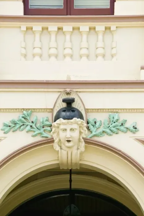 Framed Print : Australia, Queensland, Fraser Coast, Maryborough. Building detail in the historic district