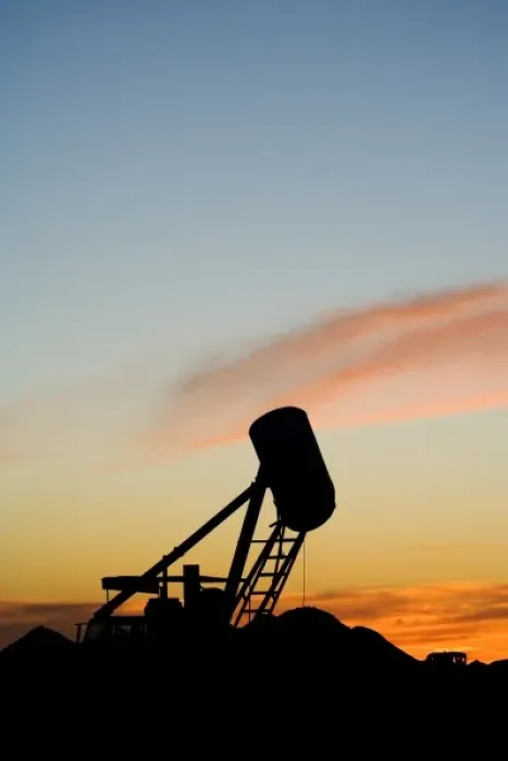 Framed Print : Australia. Silhouette of Blower at Opal Mine, Coober Pedy