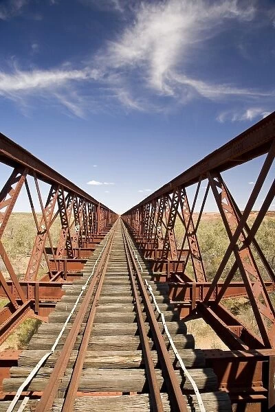 Australia. Historic 1889 Algebuckina Railway Bridge 