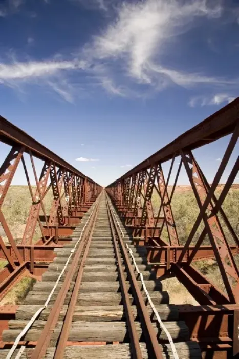 Framed Print : Australia. Historic 1889 Algebuckina Railway Bridge (old Ghan Line)