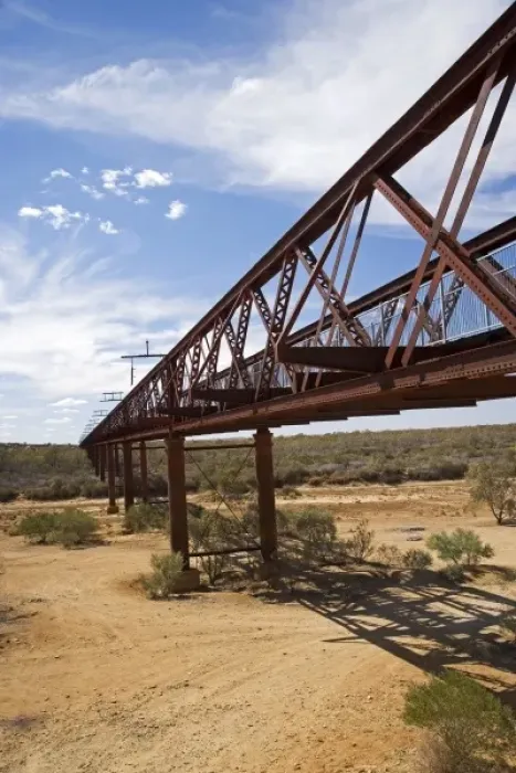 Framed Print : Australia. Historic 1889 Algebuckina Railway Bridge (old Ghan Line)