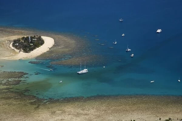 Australia. Tourist Boats, Low Isles, Great Barrier Reef Marine Park