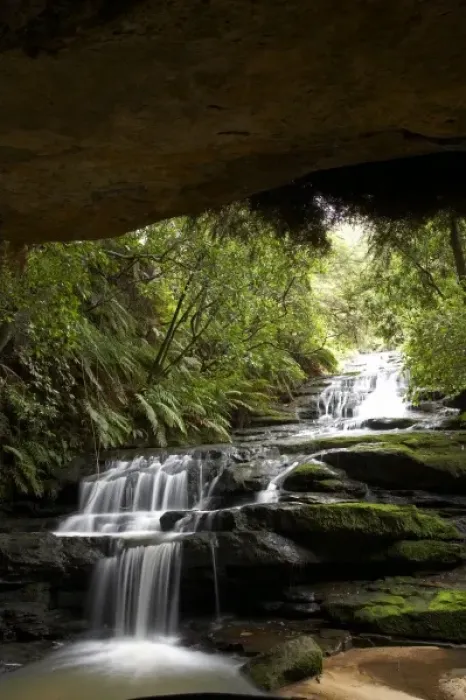Framed Print : Australia, New South Wales, Blue Mountains, Leura Cascades