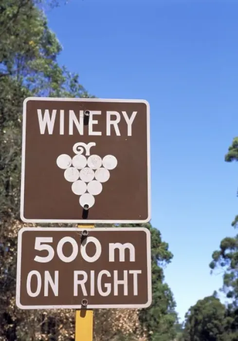 Framed Print : Australia, Margaret River. Winegrowing sign Framed Print : Australia, Margaret River. Winegrowing sign