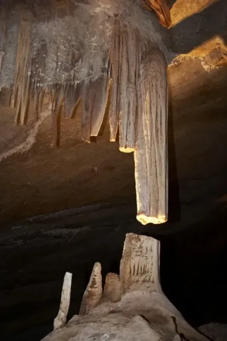 Framed Print : Australia, New South Wales, Blue Mountains, Stalagmites and Stalactites, Lucas Cave