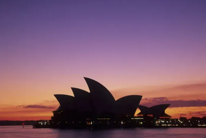 Framed Print : Australia, New South Wales, Sydney, Sydney Opera House (built 1973) and Sydney Harboar