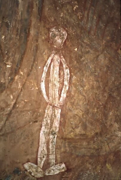 Australia, Northern Territory, Kakadu NP, Ubirr Art Site. Detail of an aboriginal