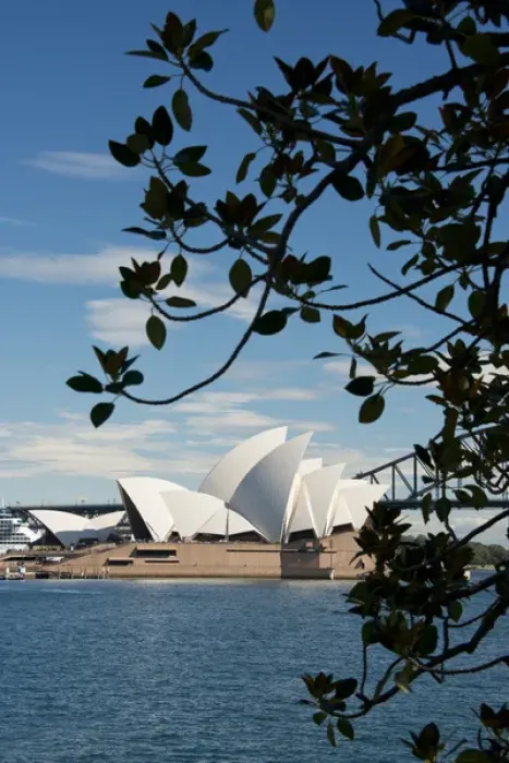 Framed Print : Australia, NSW, Sydney. View of the Sydney Opera House and Harbour Bridge from