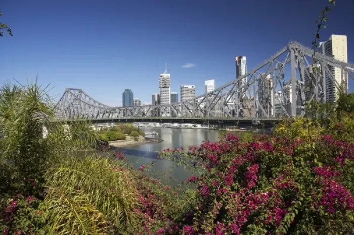 Framed Print : Australia, Queensland, Brisbane, Story Bridge and Brisbane River Framed Print : Australia, Queensland, Brisbane, Story Bridge and Brisbane River