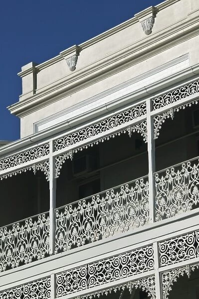 Australia, Queensland, Capricorn Coast, Rockhampton. Ornate Balcony along Quay Street