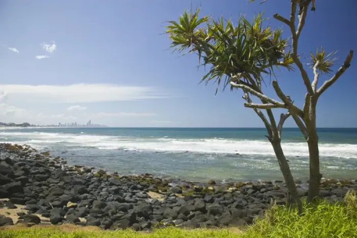 Framed Print : AUSTRALIA, Queensland, Gold Coast, Burleigh Heads. Seaside View from Burleigh Head Framed Print : AUSTRALIA, Queensland, Gold Coast, Burleigh Heads. Seaside View from Burleigh Head