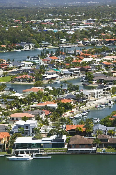 AUSTRALIA, Queensland, Gold Coast, Surfers Paradise. Aerial View of Paradise