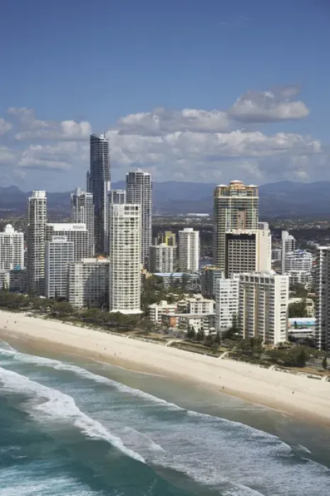 Framed Print : Australia, Queensland, Gold Coast, Surfers Paradise - aerial Framed Print : Australia, Queensland, Gold Coast, Surfers Paradise - aerial