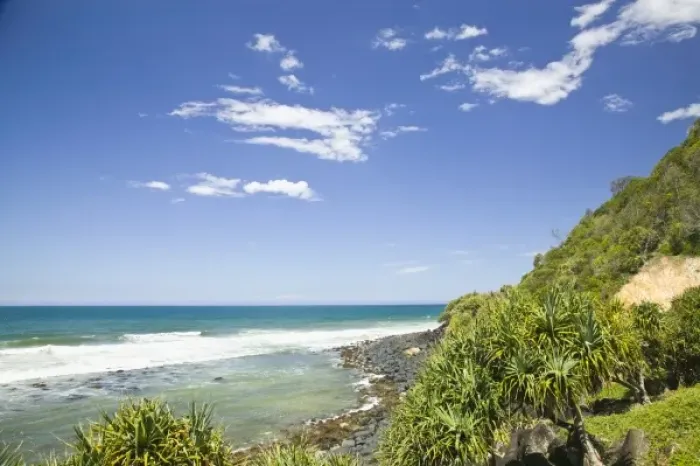 Framed Print : Australia, Queensland, Gold Coast, Burleigh Heads. Seaside View from Burleigh Head National Park Framed Print : Australia, Queensland, Gold Coast, Burleigh Heads. Seaside View from Burleigh Head National Park