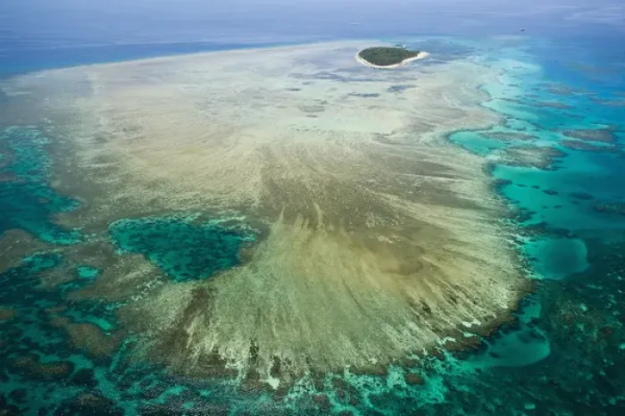 Framed Print : AUSTRALIA, Queensland, North Coast, Cairns Area. The Great Barrier Reef- Aerial View Framed Print : AUSTRALIA, Queensland, North Coast, Cairns Area. The Great Barrier Reef- Aerial View