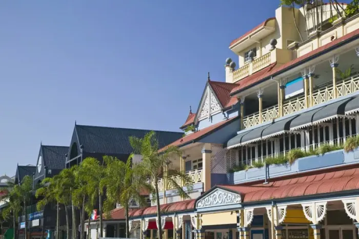 Framed Print : AUSTRALIA, Queensland, North Coast, Cairns. Detail of The Village Complex Framed Print : AUSTRALIA, Queensland, North Coast, Cairns. Detail of The Village Complex