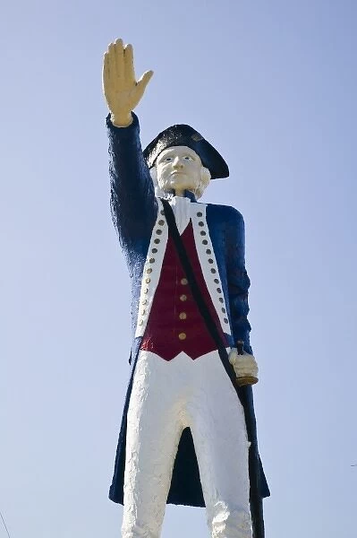 Australia, Queensland, North Coast, Cairns. Statue of Captain Cook on the Captain Cook Highway
