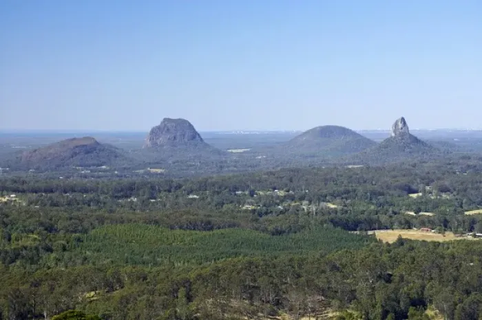 Framed Print : Australia, Queensland, Sunshine Coast, Glass House Mountains, viewed from Maleny