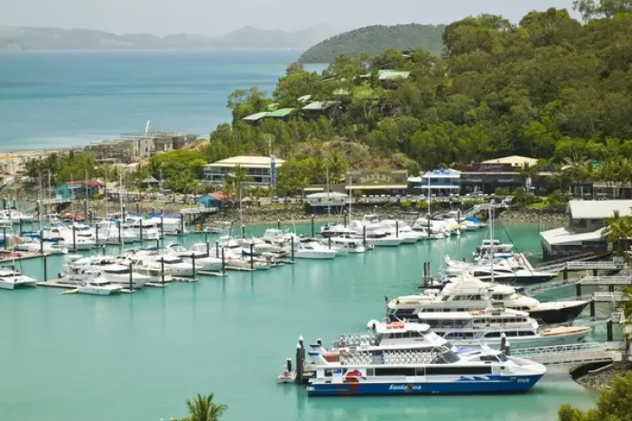 Framed Print : AUSTRALIA, Queensland, Whitsunday Coast, Hamilton Island. Hamilton Island Harbour Framed Print : AUSTRALIA, Queensland, Whitsunday Coast, Hamilton Island. Hamilton Island Harbour