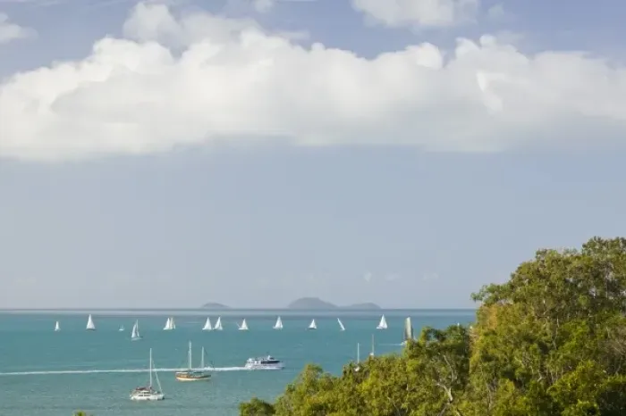 Framed Print : Australia, Queensland, Whitsunday Coast, Airlie Beach. Sailbots in the Harbor Framed Print : Australia, Queensland, Whitsunday Coast, Airlie Beach. Sailbots in the Harbor