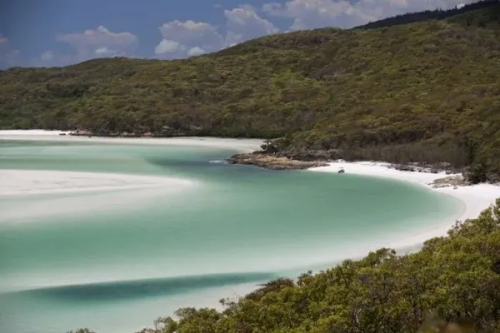 Framed Print : Australia, Queensland, Whitsunday Islands, Whitsunday Island, Tounge Point, Hill Inlet