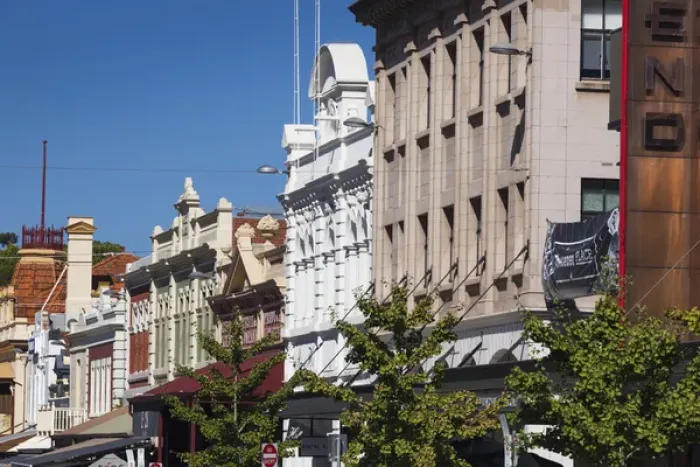 Framed Print : Australia, South Australia, Adelaide, Rundle Street, buildings Framed Print : Australia, South Australia, Adelaide, Rundle Street, buildings