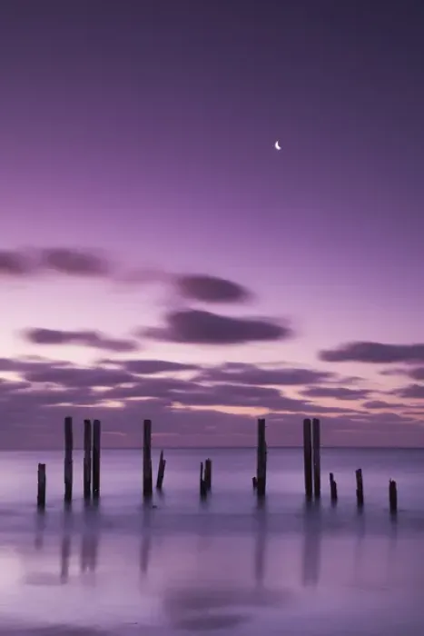 Framed Print : Australia, South Australia, Fleurieu Peninsula, Port Willunga, old jetty, dusk Framed Print : Australia, South Australia, Fleurieu Peninsula, Port Willunga, old jetty, dusk