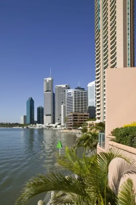 Framed Print : Australia, State of Queensland, Brisbane. Highrise office buildings at Riverside Framed Print : Australia, State of Queensland, Brisbane. Highrise office buildings at Riverside