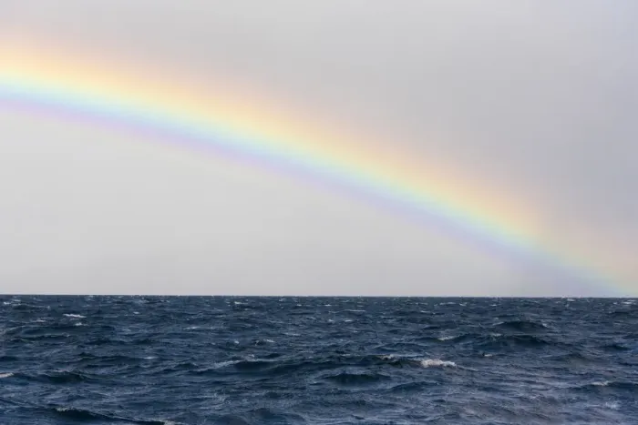Framed Print : Australia, Tasmania, Maria Island. Rainbow in Tasman Sea Framed Print : Australia, Tasmania, Maria Island. Rainbow in Tasman Sea