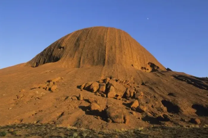 Framed Print : Australia, Uluru, Ayers Rock, sandstone massif, sunrise at base of rock Framed Print : Australia, Uluru, Ayers Rock, sandstone massif, sunrise at base of rock