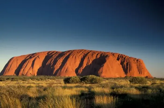 Framed Print : Australia, Uluru NP, Ayers Rock, Ayers Rock (Uluru) at dawn of new millenium
