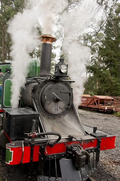 Australia, Victoria, Melbourne, Dandenong Ranges. Puffing Billy, historic vintage steam train