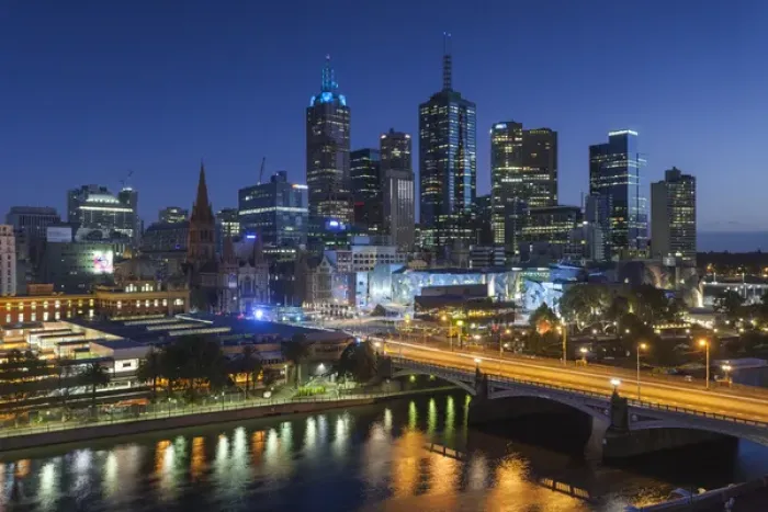 Framed Print : Australia, Victoria, VIC, Melbourne, skyline with Yarra River and Princess Bridge Framed Print : Australia, Victoria, VIC, Melbourne, skyline with Yarra River and Princess Bridge