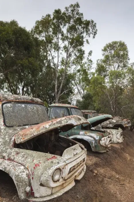 Framed Print : Australia, Western Australia, The Southwest, Boyup Brook, old trucks